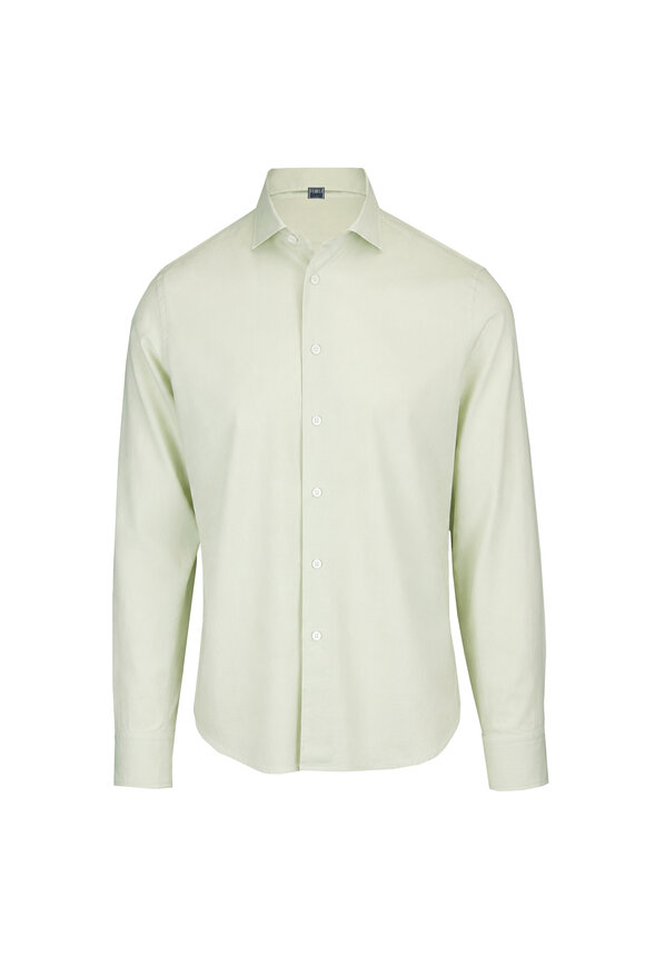Fedeli Pale Ivy Cotton Sport Shirt - view 1