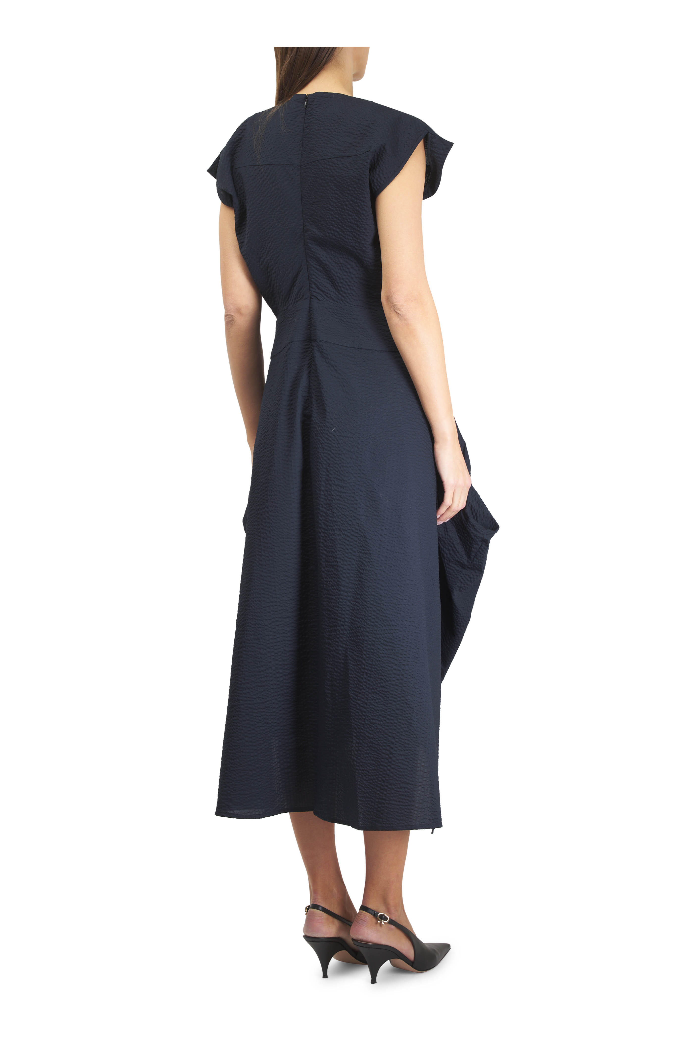 Gianvito Rossi - Vitello Black Leather Slingback Pump, 55mm