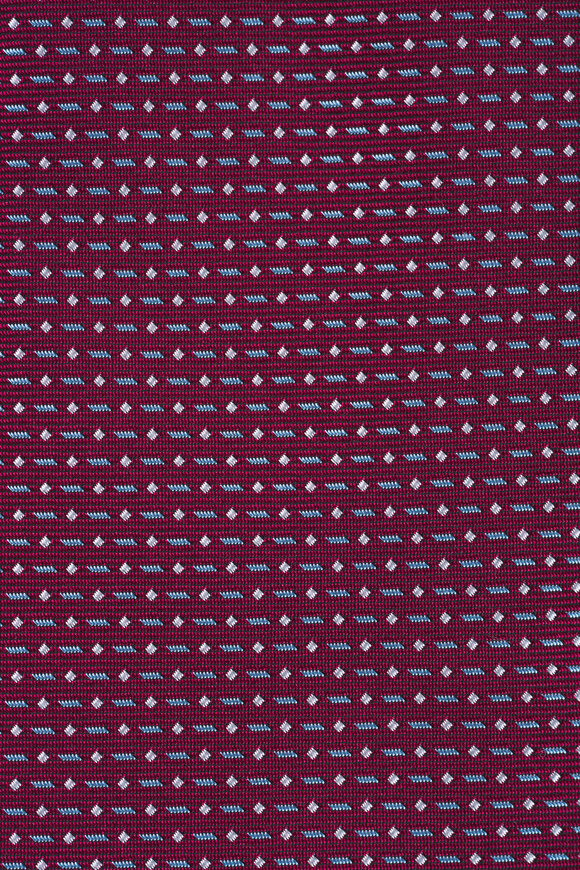 Eton Red Pin Dot Woven Silk Necktie - view 2