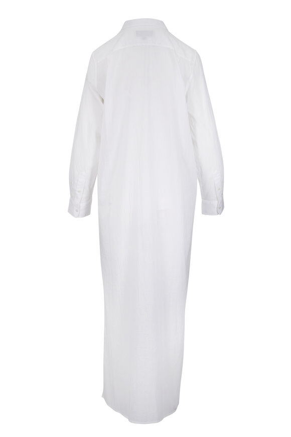 Nili Lotan Mina Ivory Cotton Maxi Shirtdress - view 4