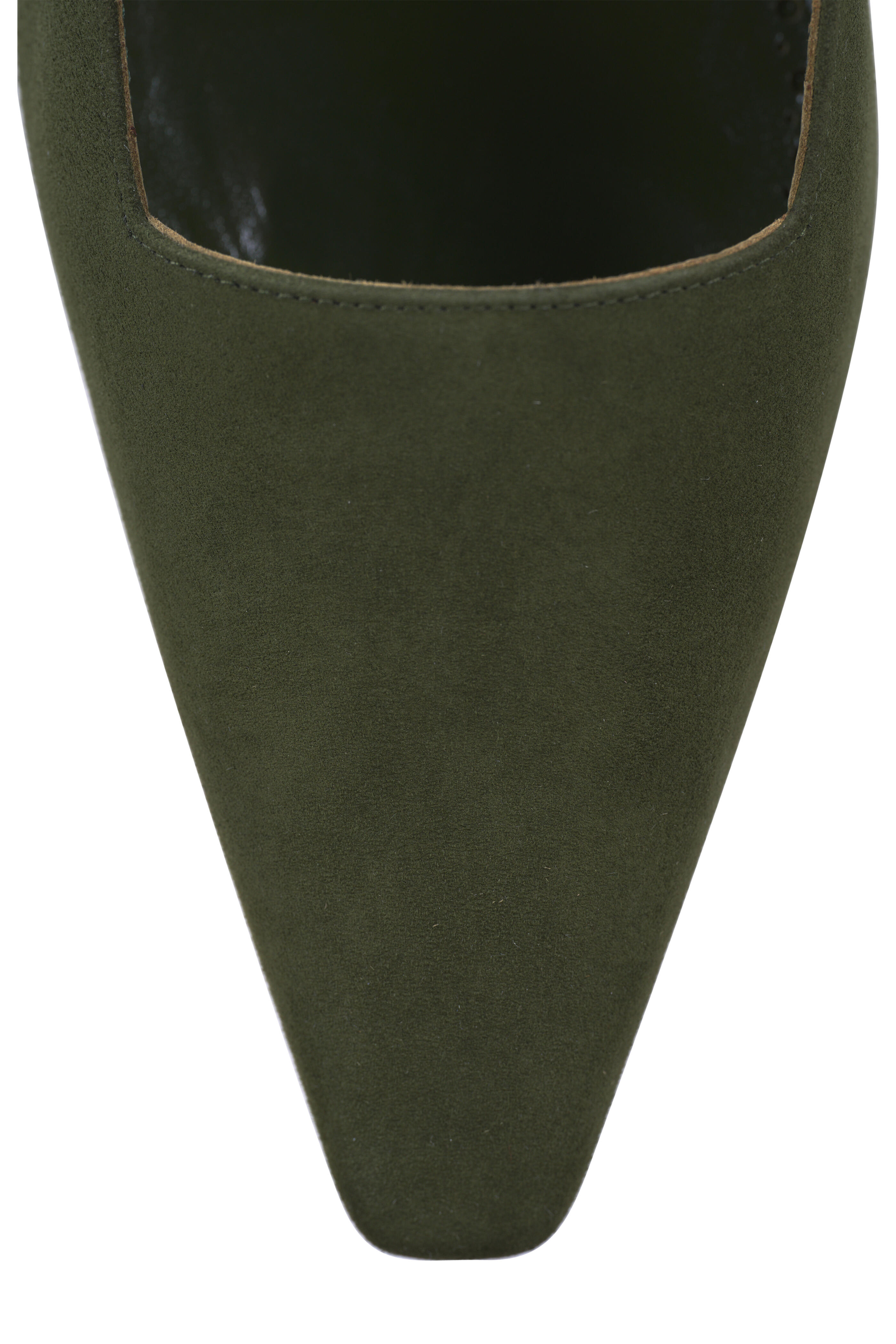 Manolo Blahnik - Moiralo Dark Olive Suede Pump, 70mm