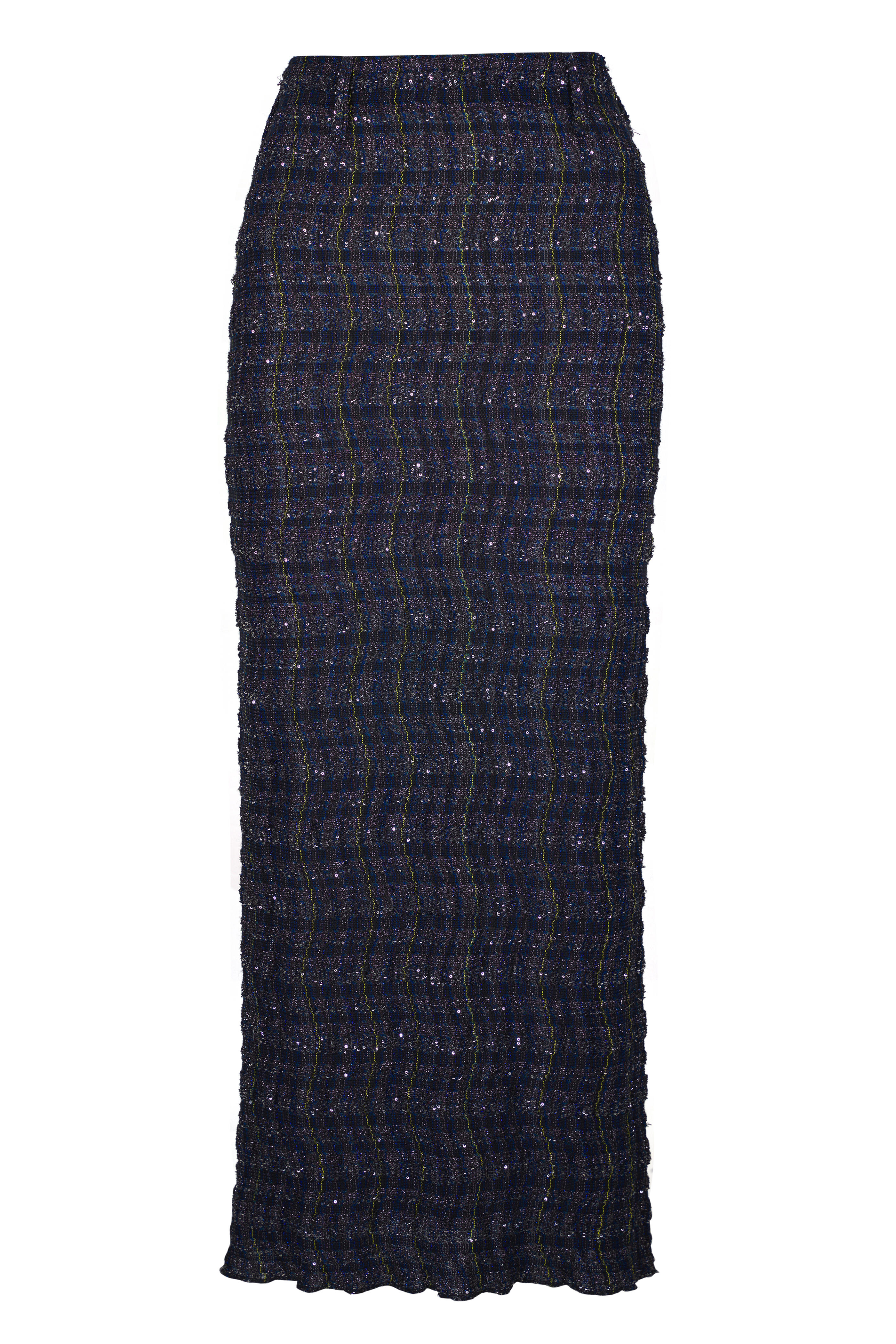 Missoni - Navy Blue Metallic & Sequin Skirt