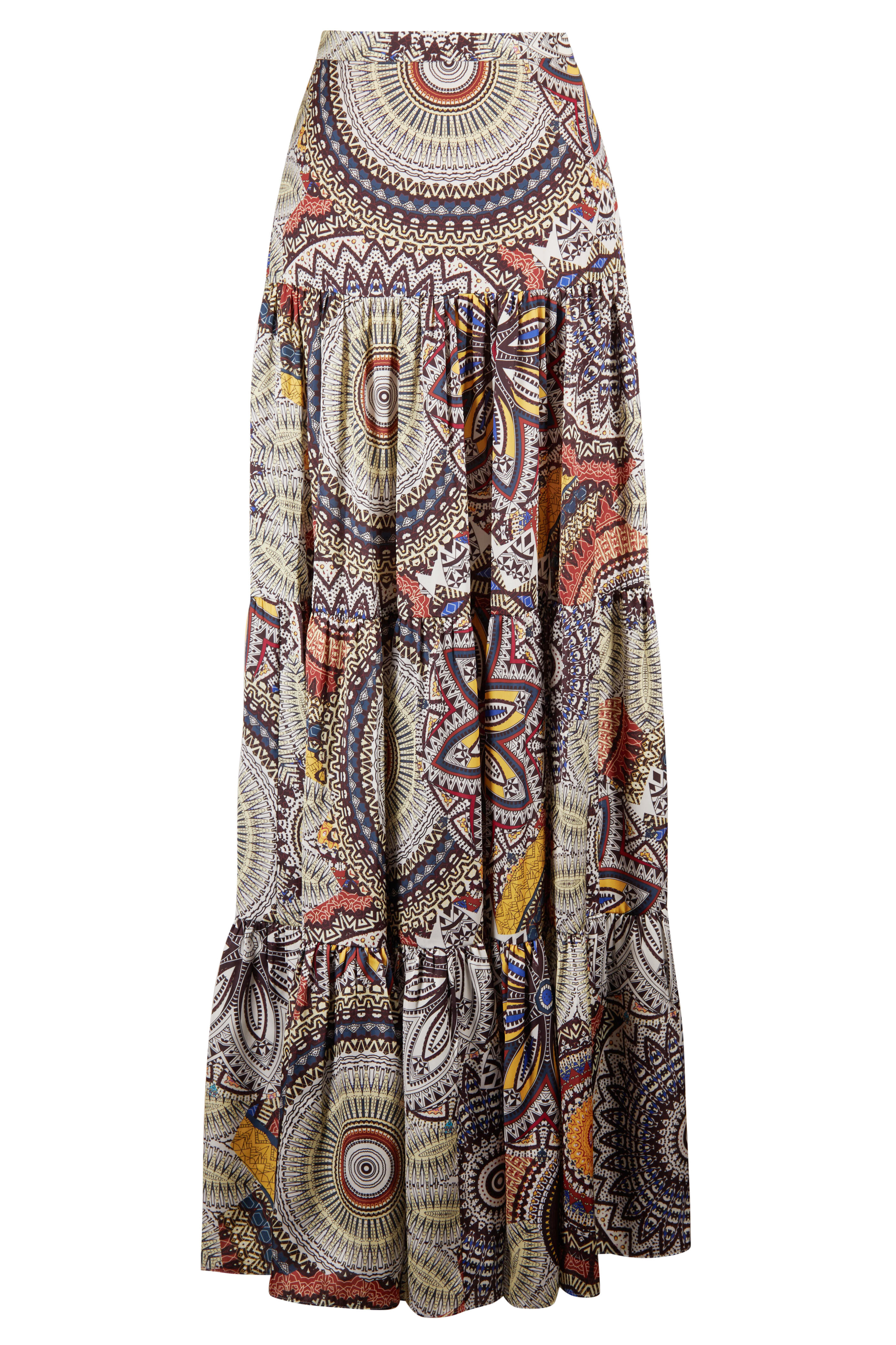 Alexis - Nara Medallion Print Tiered Skirt - view 1