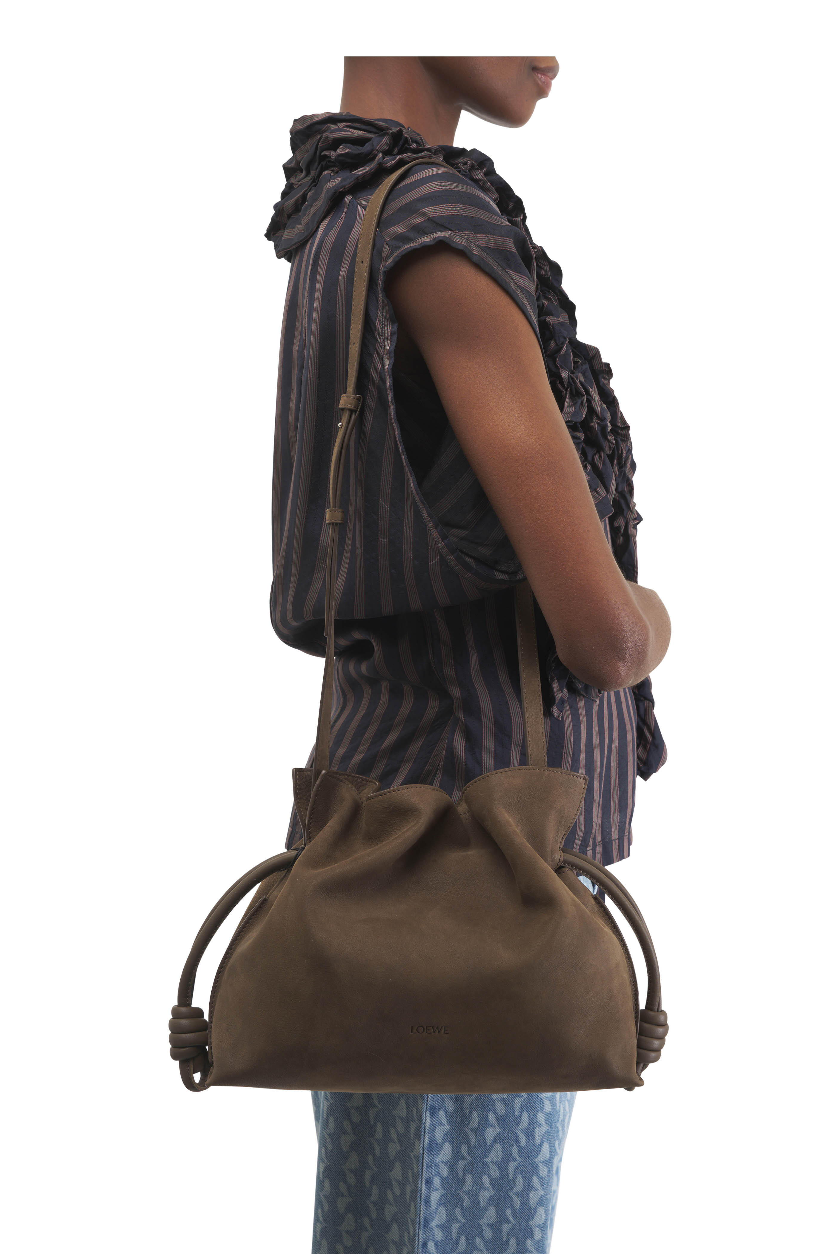 Loewe - Medium Flamenco Tundra Leather Clutch