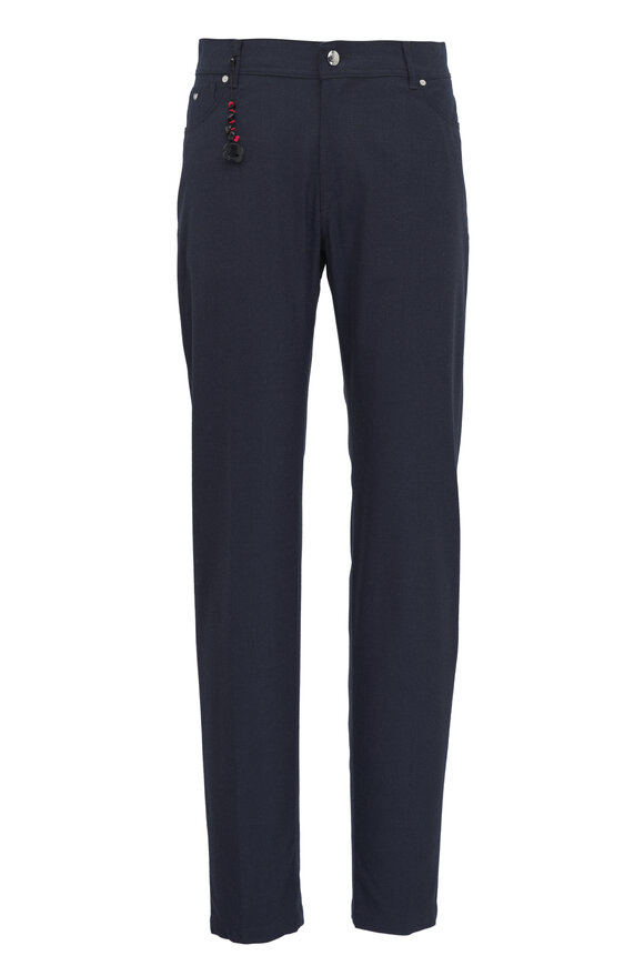 Marco Pescarolo Mix Navy Five Pocket Cashmere Pant 