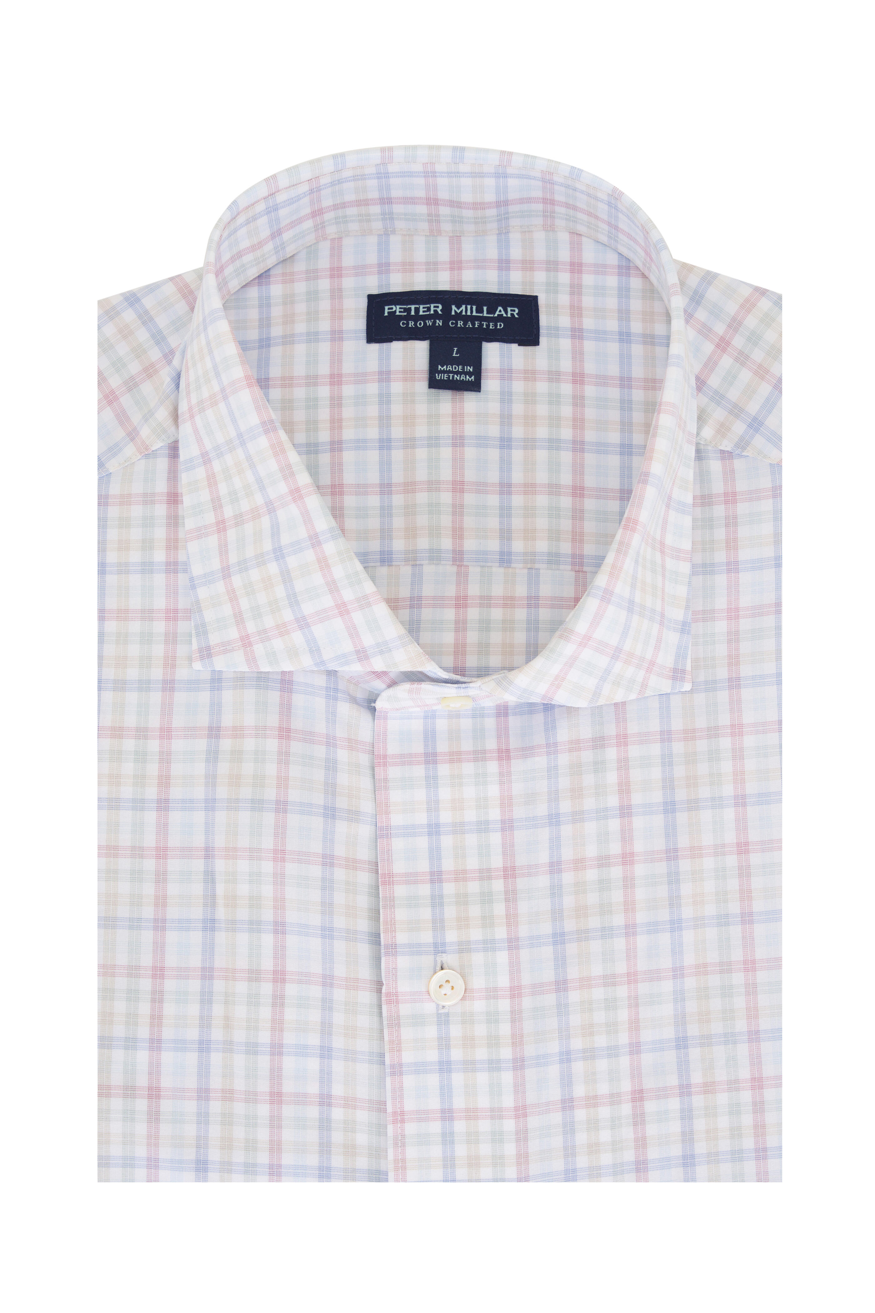 Peter Millar - Basin Multicolor Plaid Performance Sport Shirt