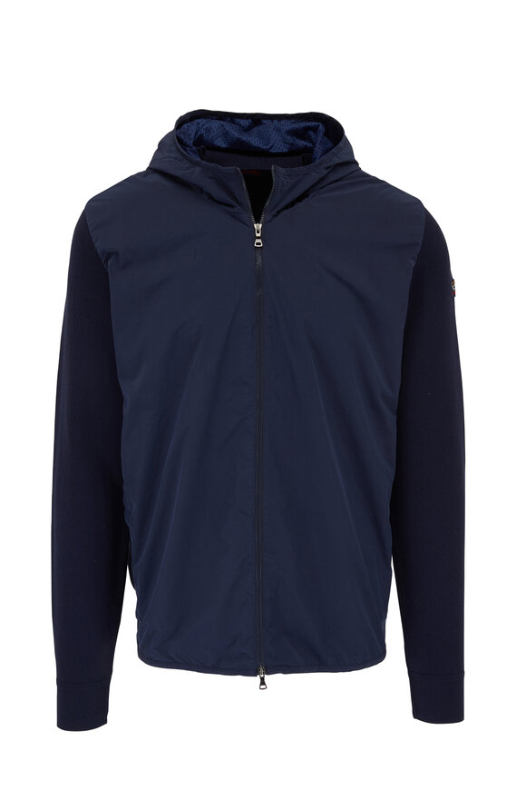 Paul & Shark - Navy Blue Hybrid Zip Jacket 