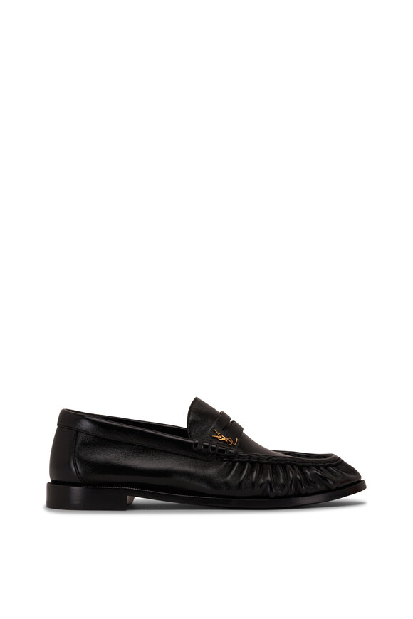 Saint Laurent - Le Loafer Black Nappa Moc Toe Penny Loafer