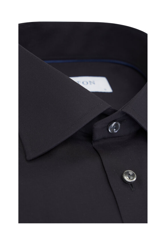 Eton - Black Cotton Dress Shirt