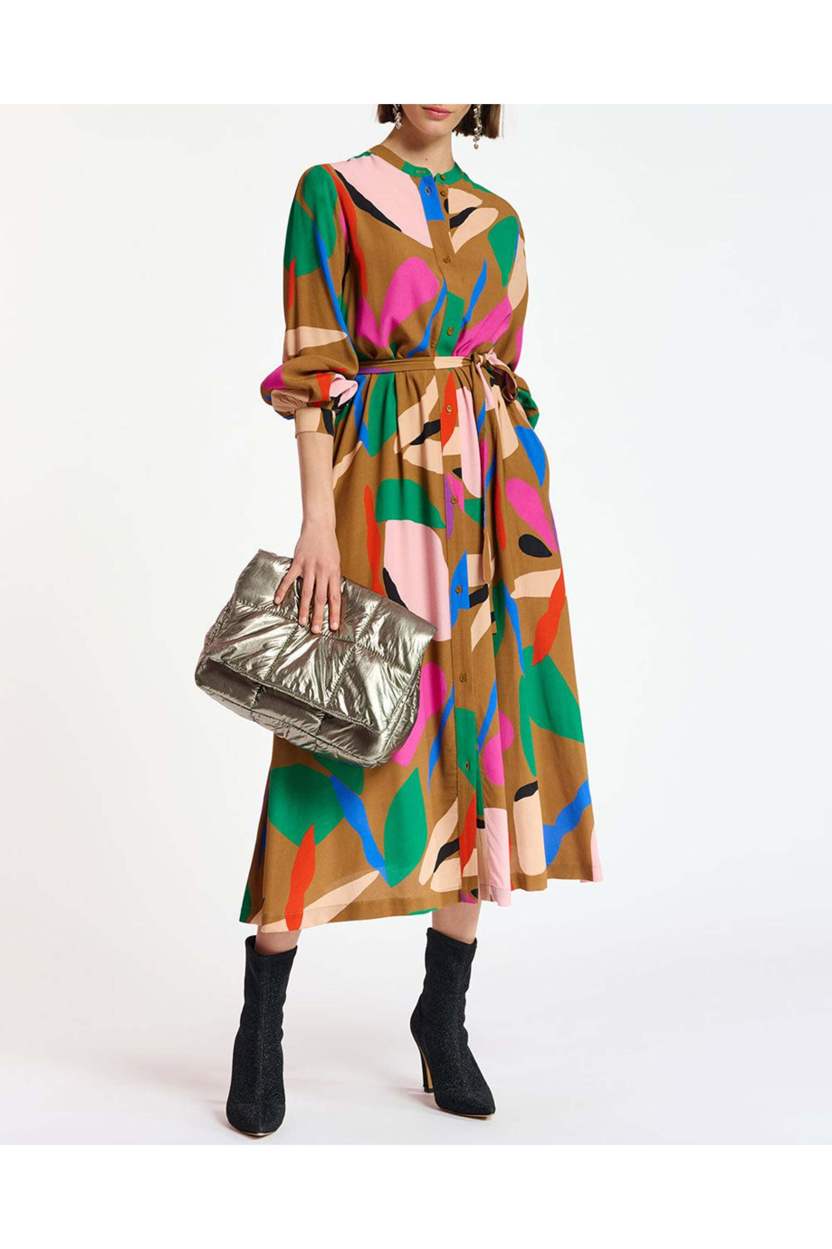 Essentiel Antwerp - Buckthorn Camel Midi Shirtdress