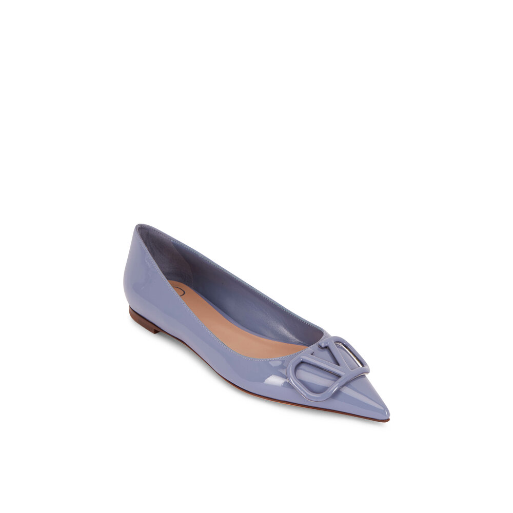 フラットシューズ Valentino Garavani 'Vlogo' Ballet Flats Valentino Garavani VLogo Signature Patent Leather Ballerina
