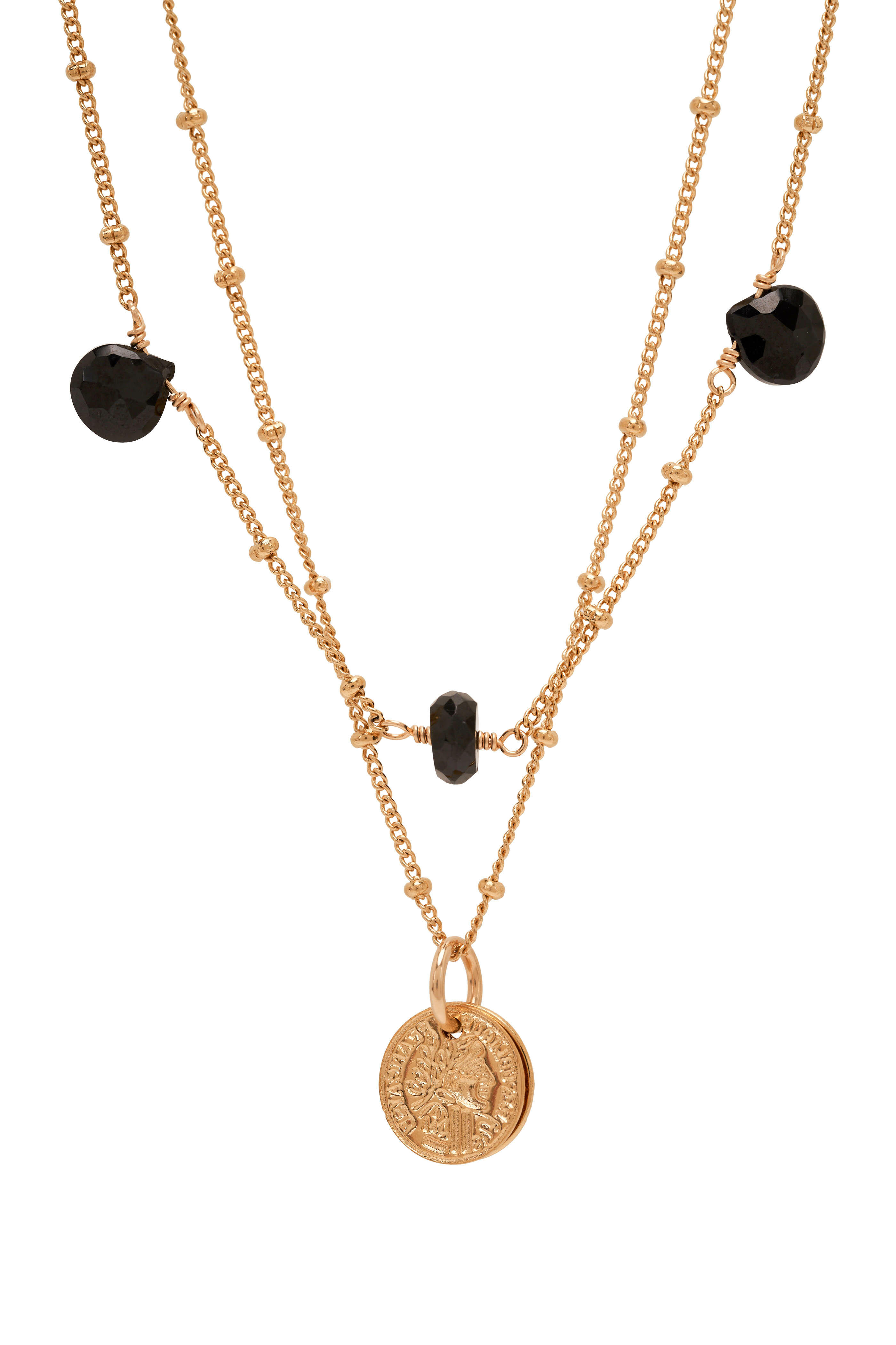 Cristina V. - Black Spinel Satellite Necklace | Mitchell Stores