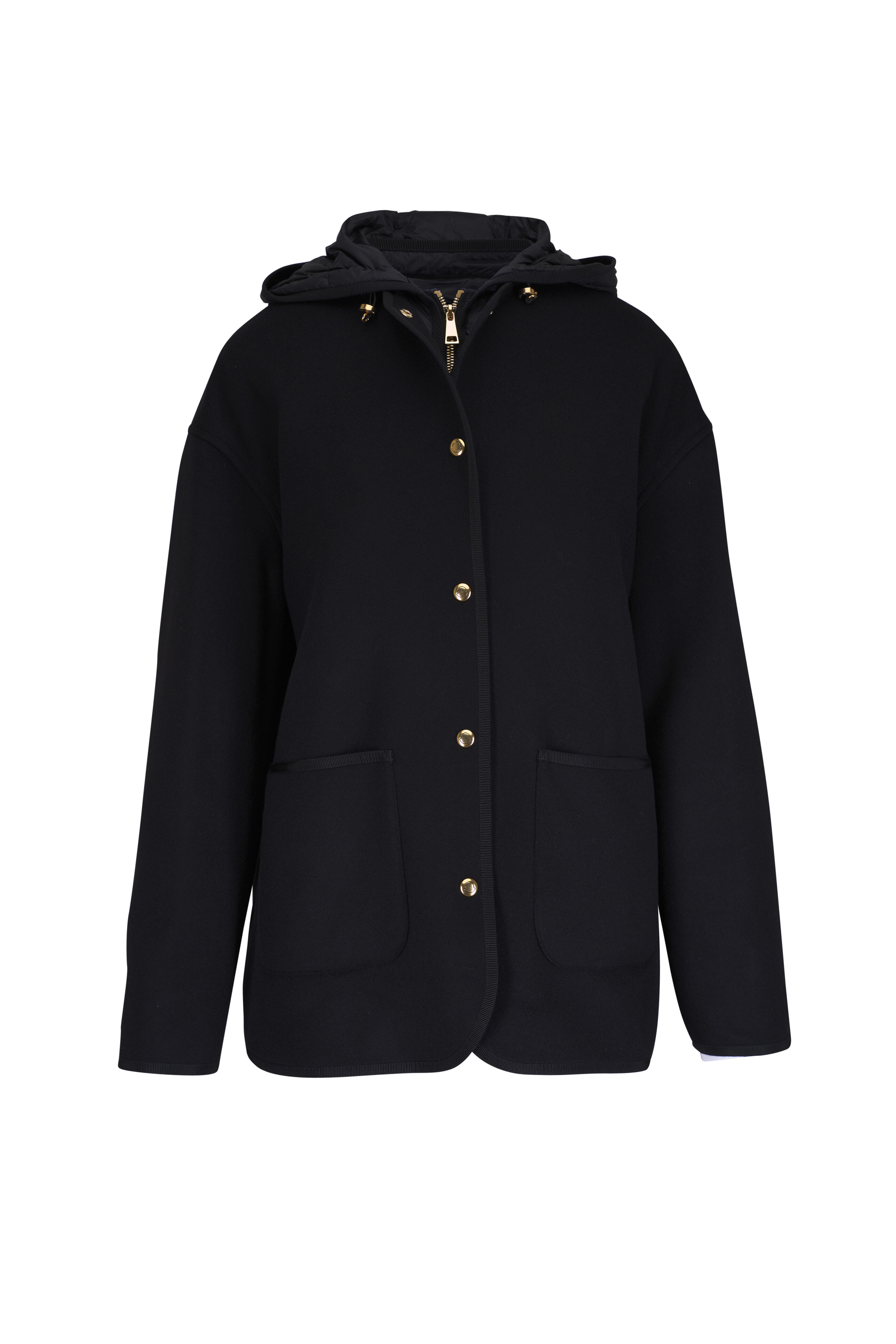 Moncler - Reposse 3-in-1 Black Wool & Cashmere Down Jacket
