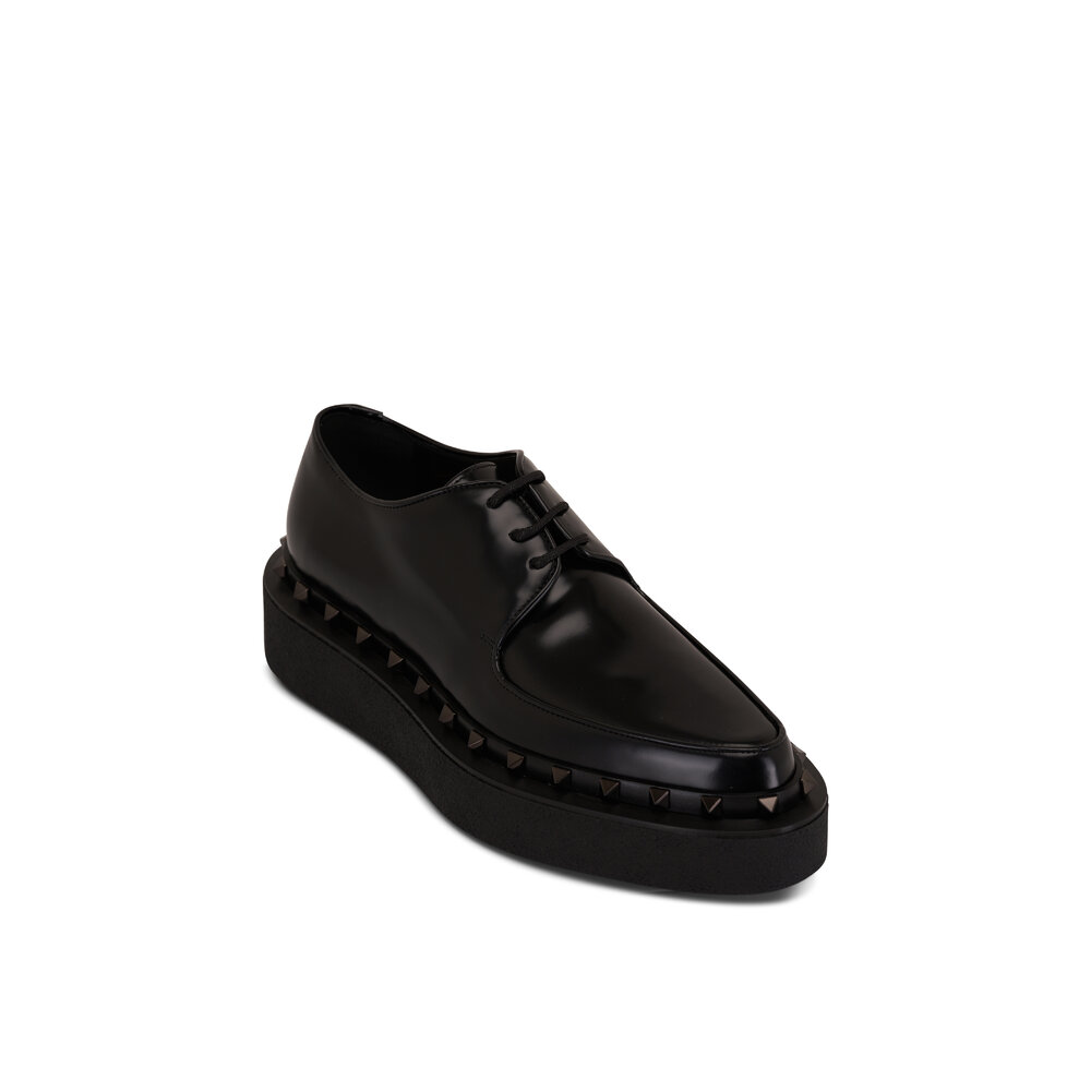 Valentino Garavani - Rockstud M-Way Calfskin Derby Shoes, 40mm