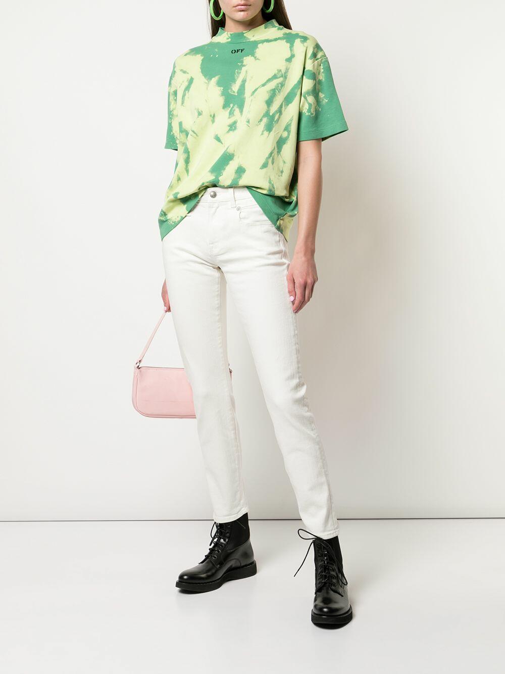 R13 - Rinsed White Mid-Rise Boy Skinny Jean