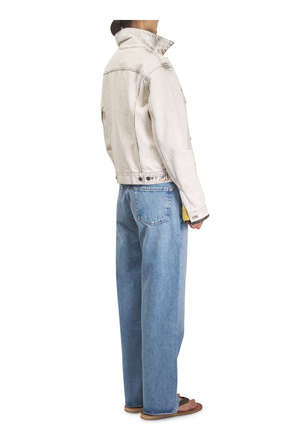 Miu Miu White Denim Blouson Jacket - view 4