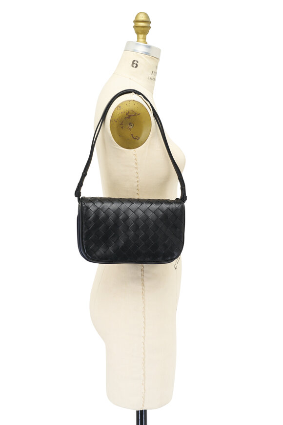 Bottega Veneta - Puff Pouch Black Leather Bag