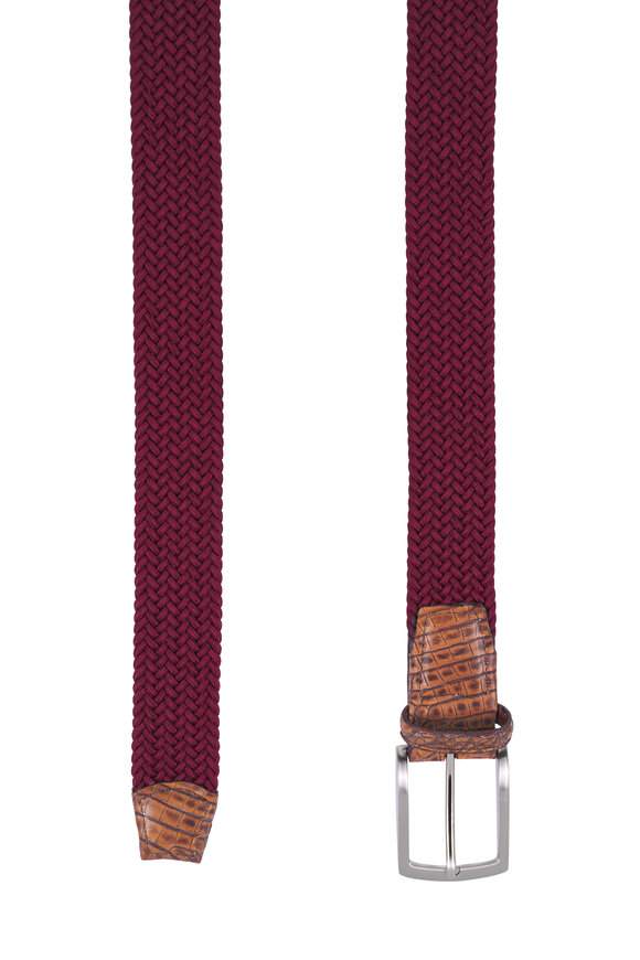 Torino - Burgundy Woven Elastic Belt