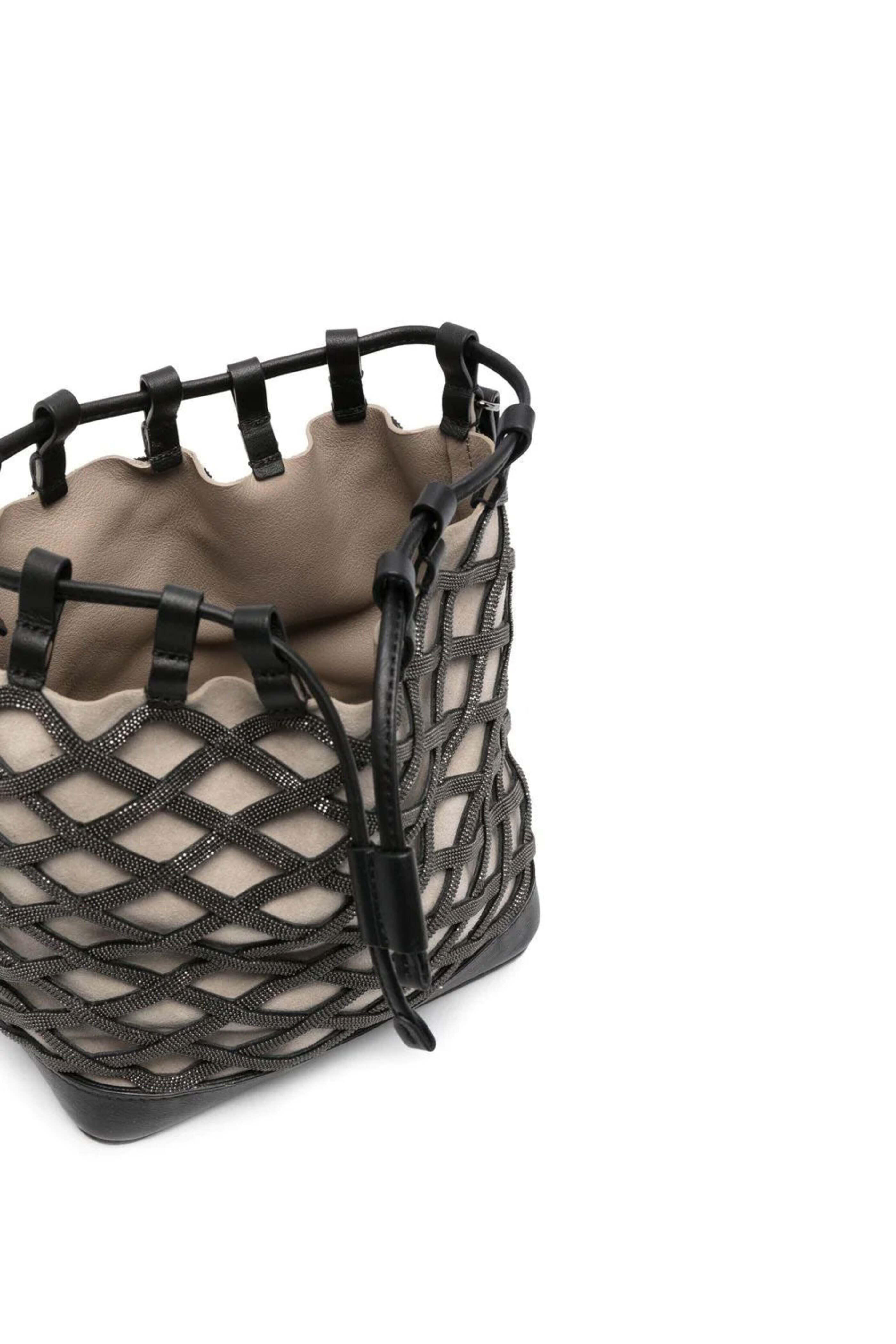 Brunello Cucinelli - Monili Embellished Leather Bucket Bag