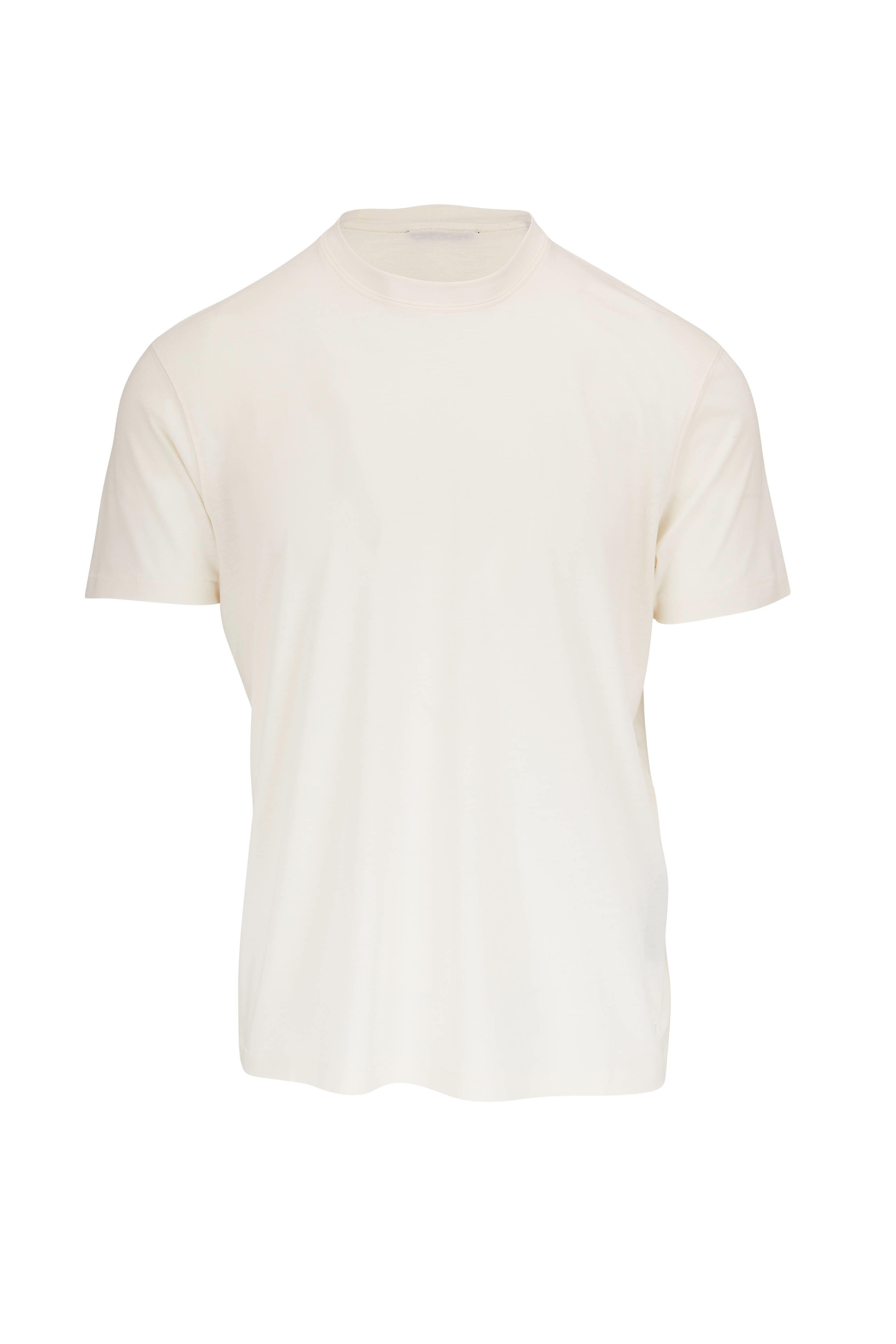 Tom Ford - Cream Crewneck T-Shirt | Mitchell Stores