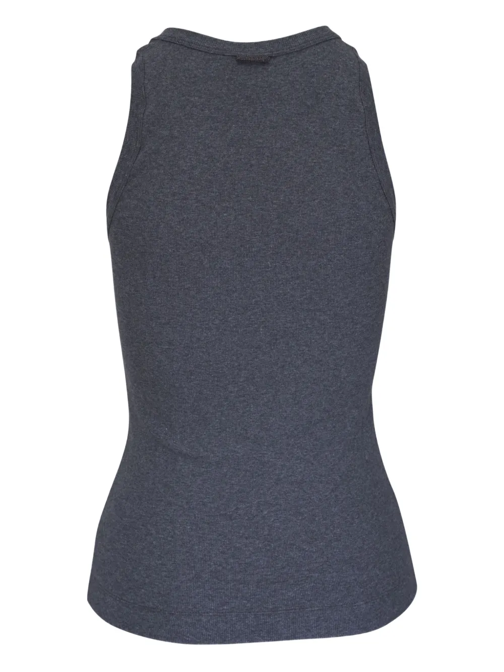 Brunello Cucinelli - Charcoal Gray Stretch Cotton Tank