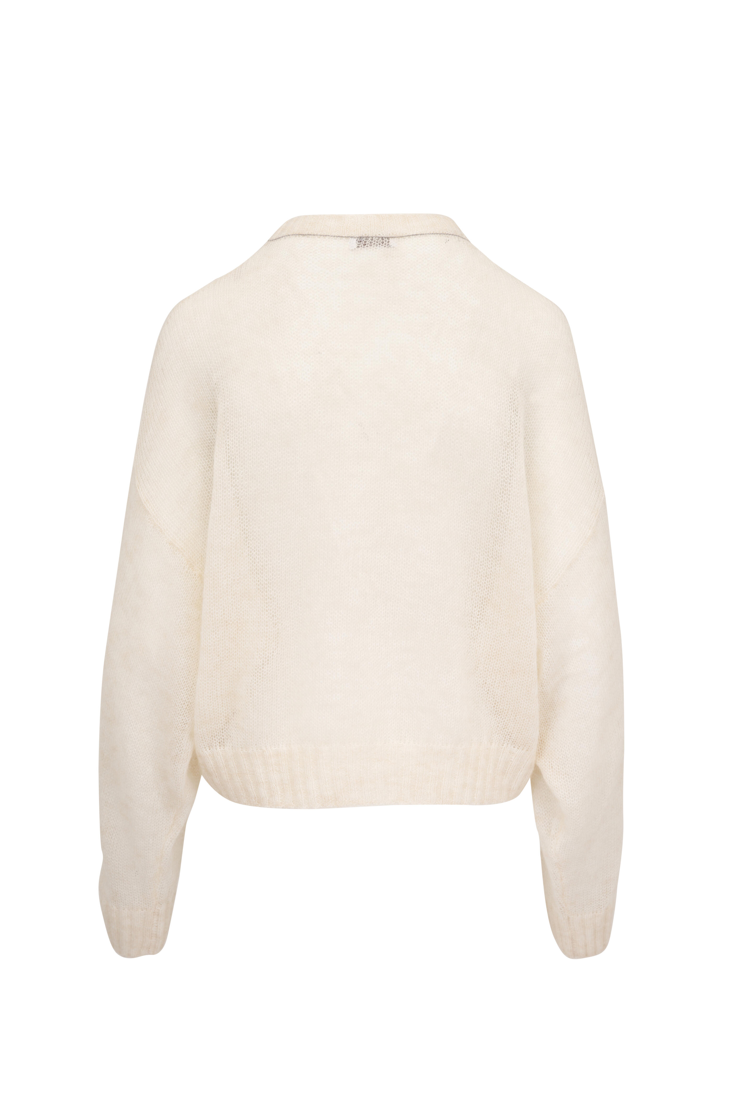 Brunello Cucinelli - Ivory Basic Crewneck Sweater