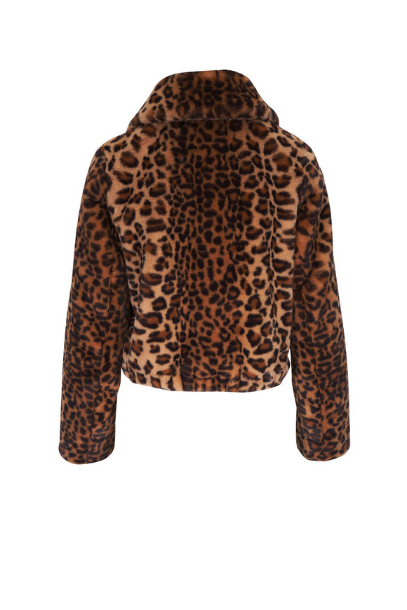 Viktoria Stass - Leopard Print Vegan Fur Bomber Jacket