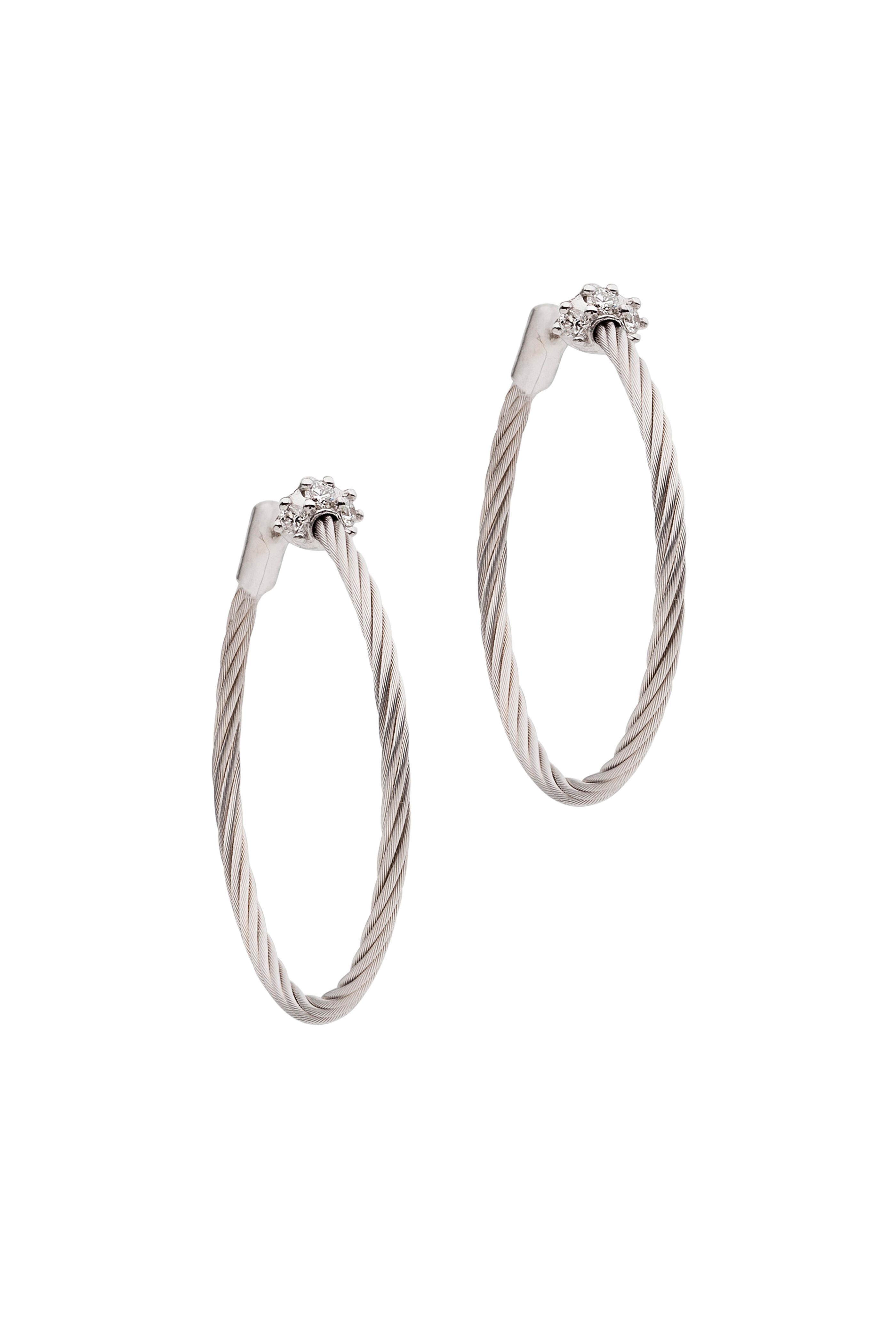 Paul Morelli - 18K White Gold Wire Hoop Earrings