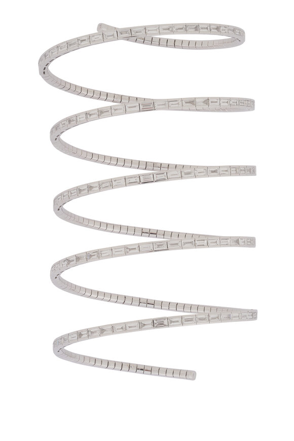 Rahaminov 18k White Gold Diamond Coil Bracelet