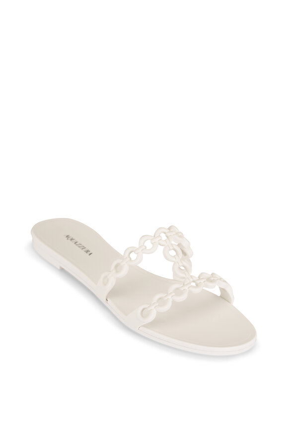 Aquazzura Infinity Chain White Jelly Sandal