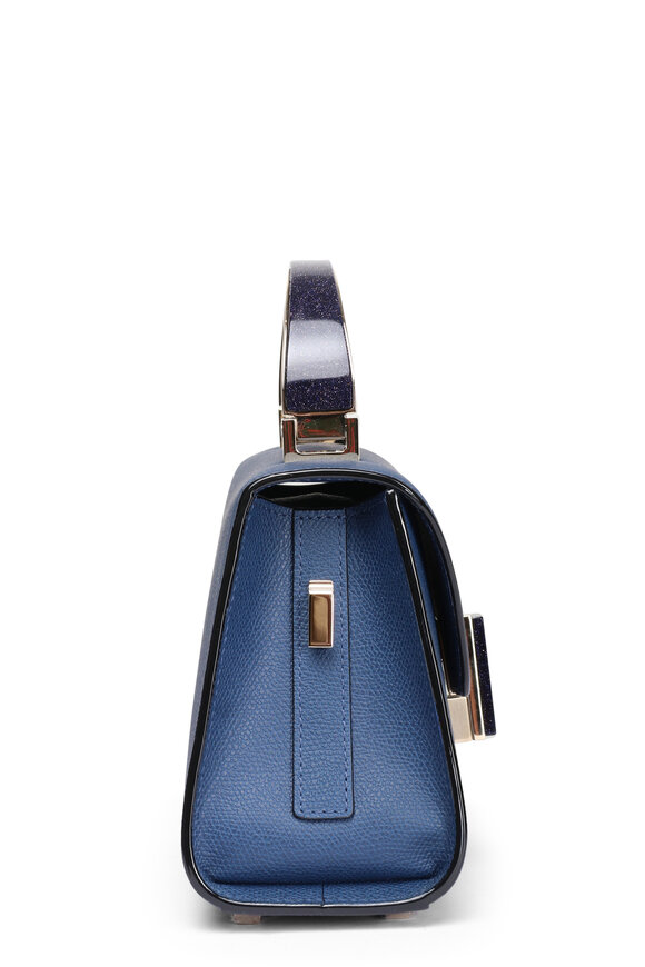 Valextra Micro Iside Zaffiro Sanstone Top Handle - view 3