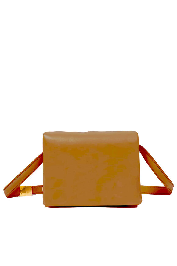 Marni - Mini Prisma Leather Shoulder Bag in Brown