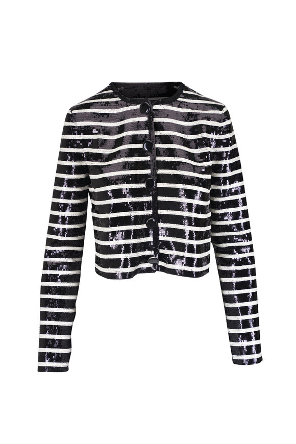 Veronica Beard Mickey Sequin Black & White Jacket