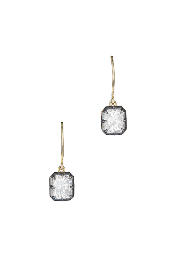 Lowy & Co Diamond Prong Droplet Earrings - view 1