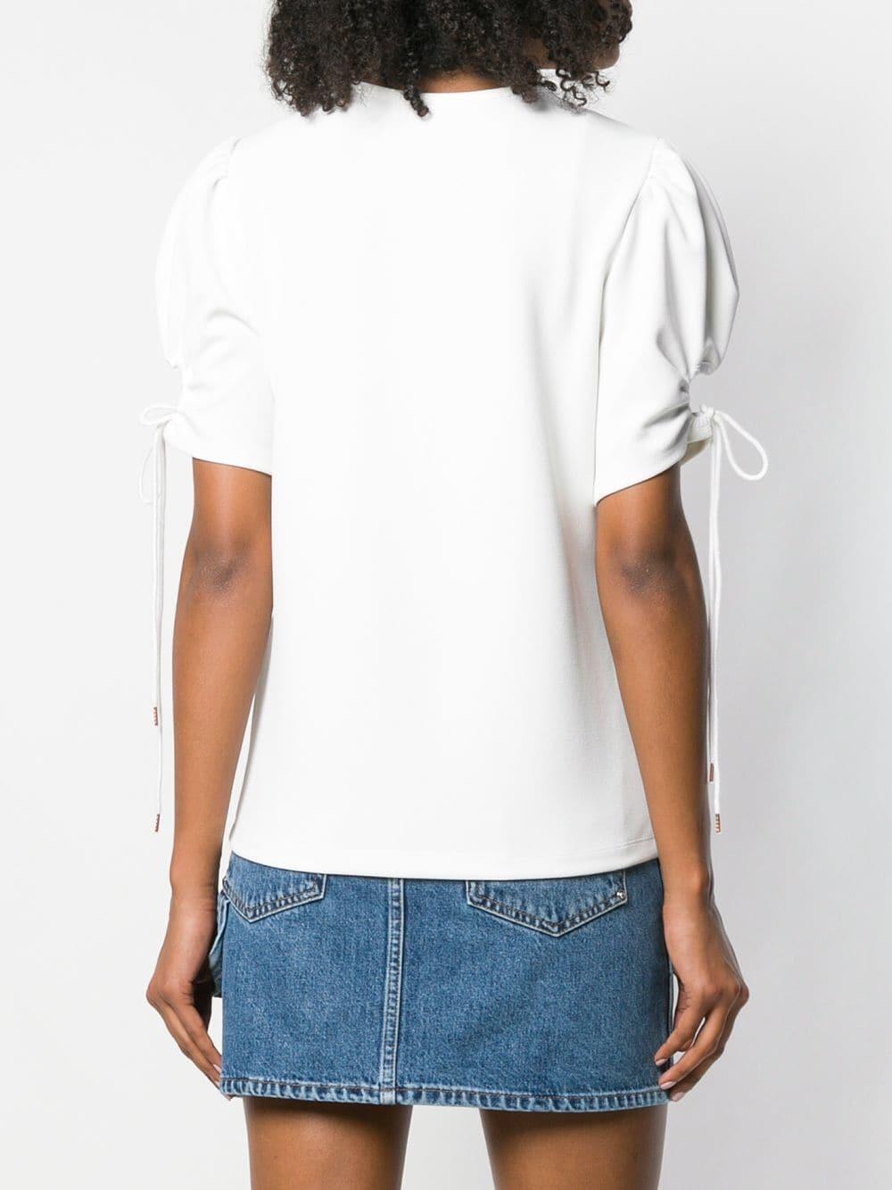 See by Chloé - White Keyhole Sleeve Blouse