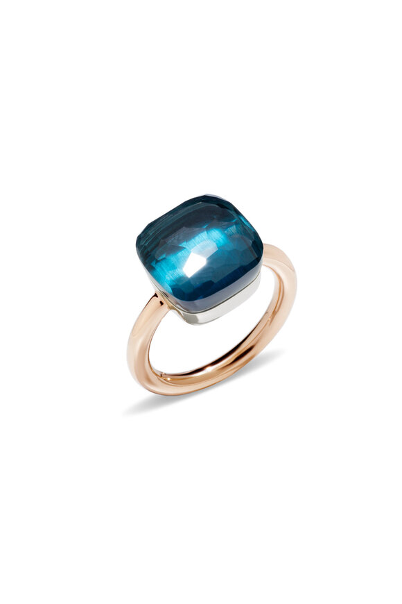 Pomellato Nudo Maxi London Blue Topaz Ring