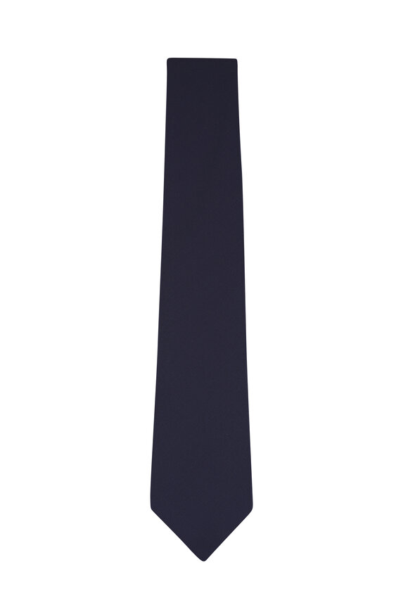 Kiton Navy Wool Necktie - view 1
