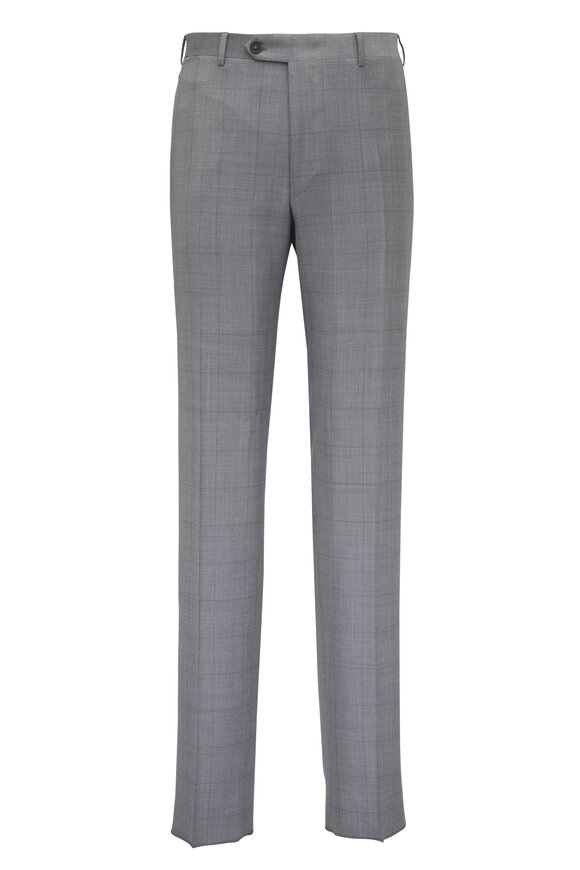 Canali Gray Tonal Plaid Wool 150's Suit - view 4