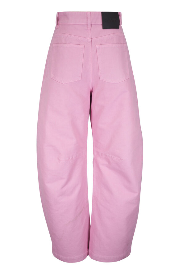 Loewe - Pink Cotton Barrel Denim Pant