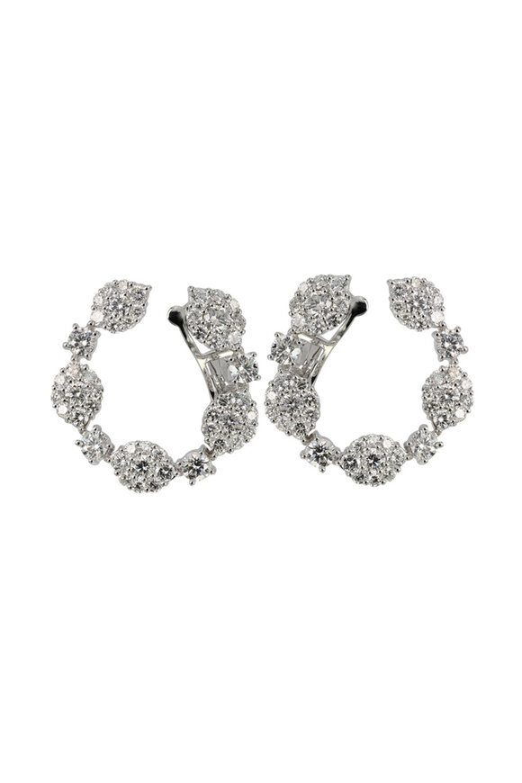 Etho Maria 18k White Gold Diamond Earrings