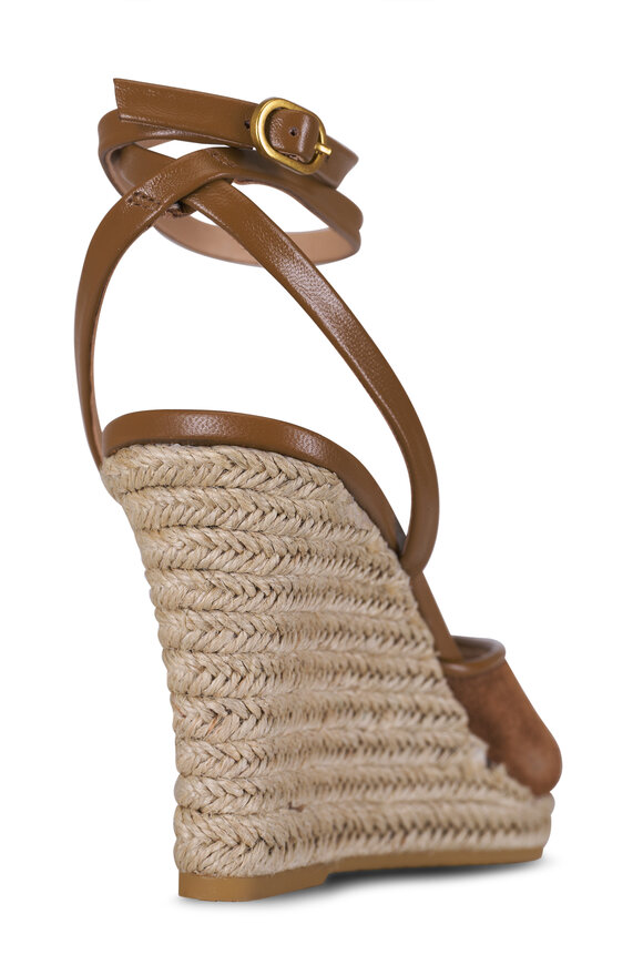 Veronica Beard Pasina Chestnut Suede Espadrille Wedge - view 4