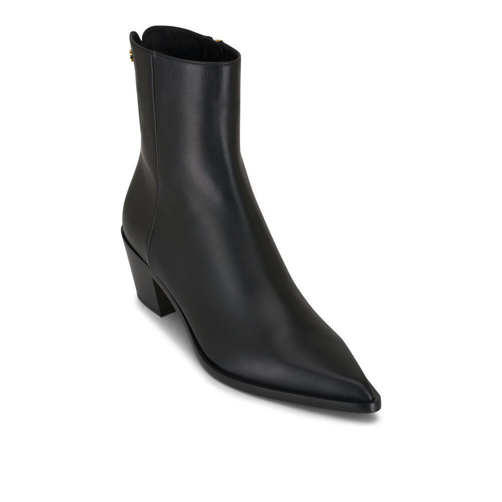 Gianvito Rossi - Kinney Black Glove Leather Zip Bootie