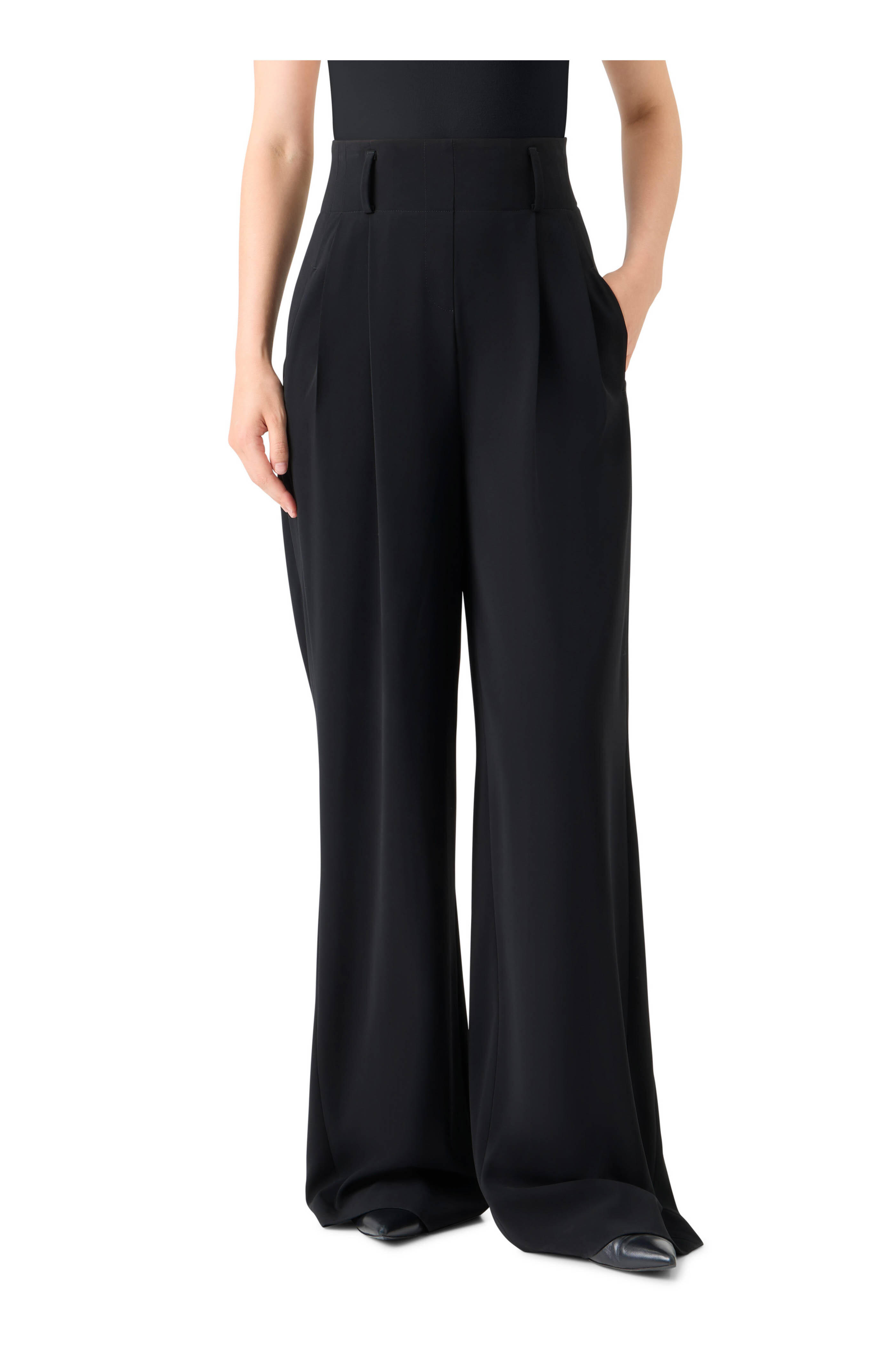 Akris Punto - Black Florina High-Waist Lasercut Pants - view 2