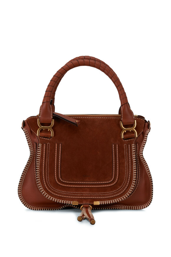 Chloé - Marcie Brown Leather & Suede Shoulder Bag 