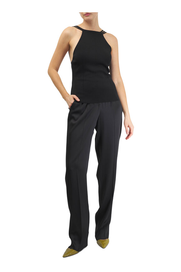 Giorgio Armani - Black Silky Satin Pant