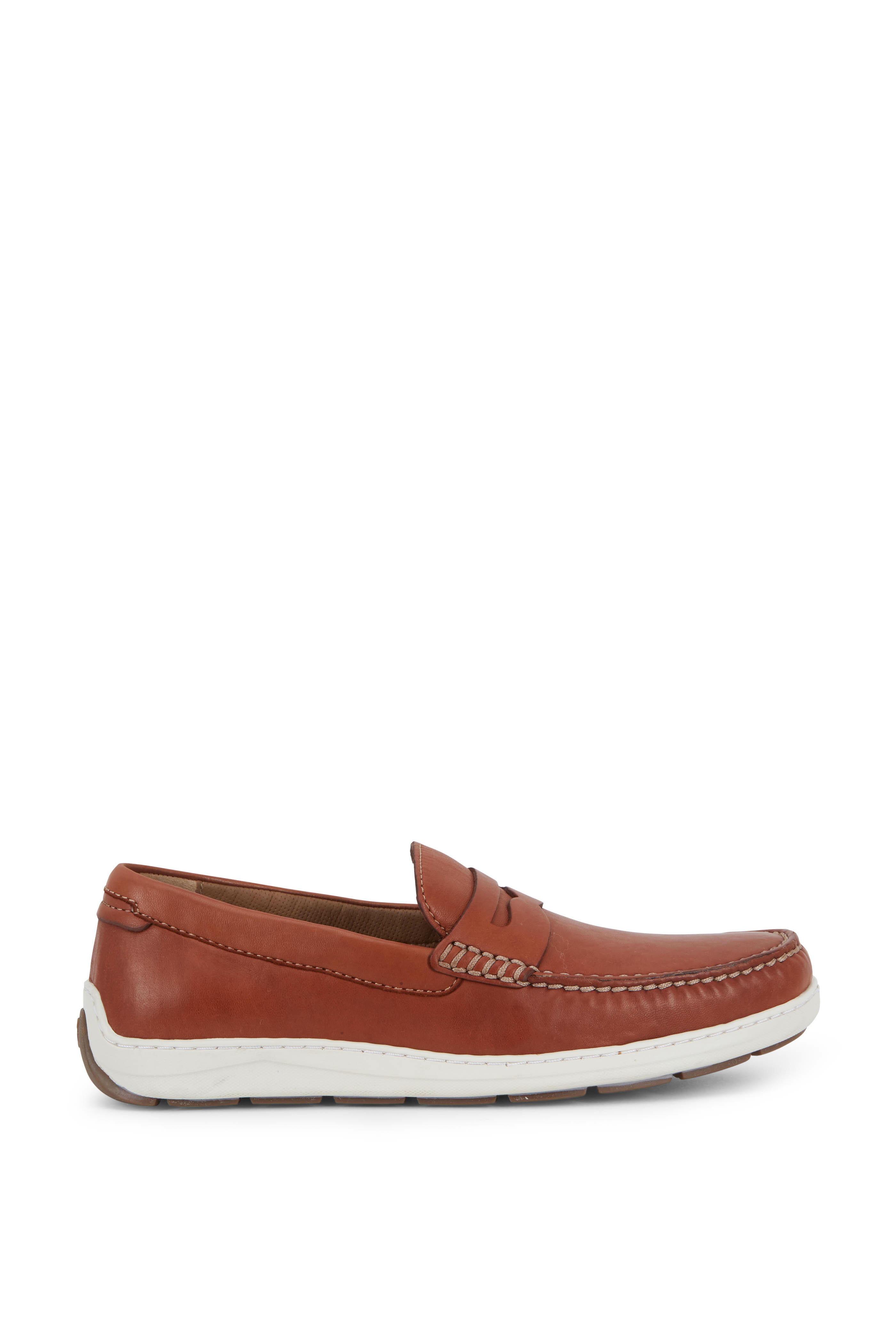 Trask Sheldon Cognac Leather Penny Loafer Mitchell Stores