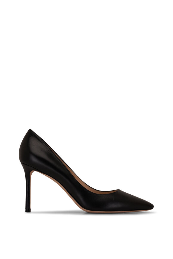 Jimmy Choo - Romy Black Leather Pump, 85mm