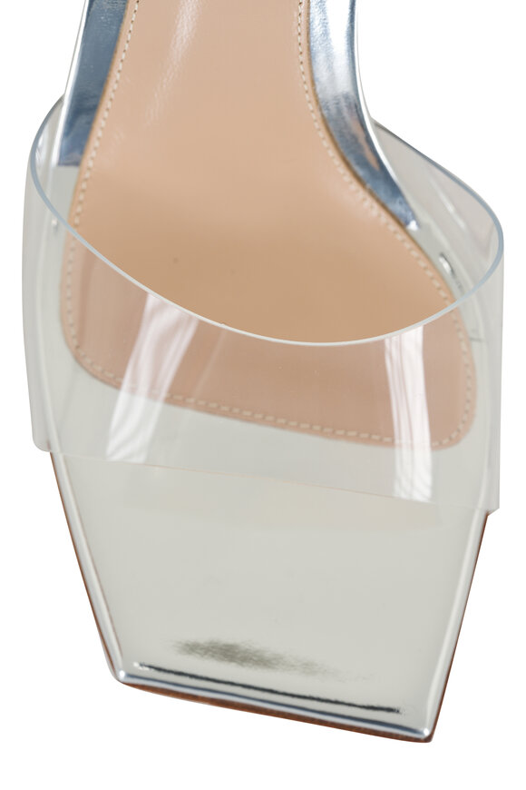 Gianvito Rossi Cosmic Transparent & Silver Sandal, 85mm - view 5