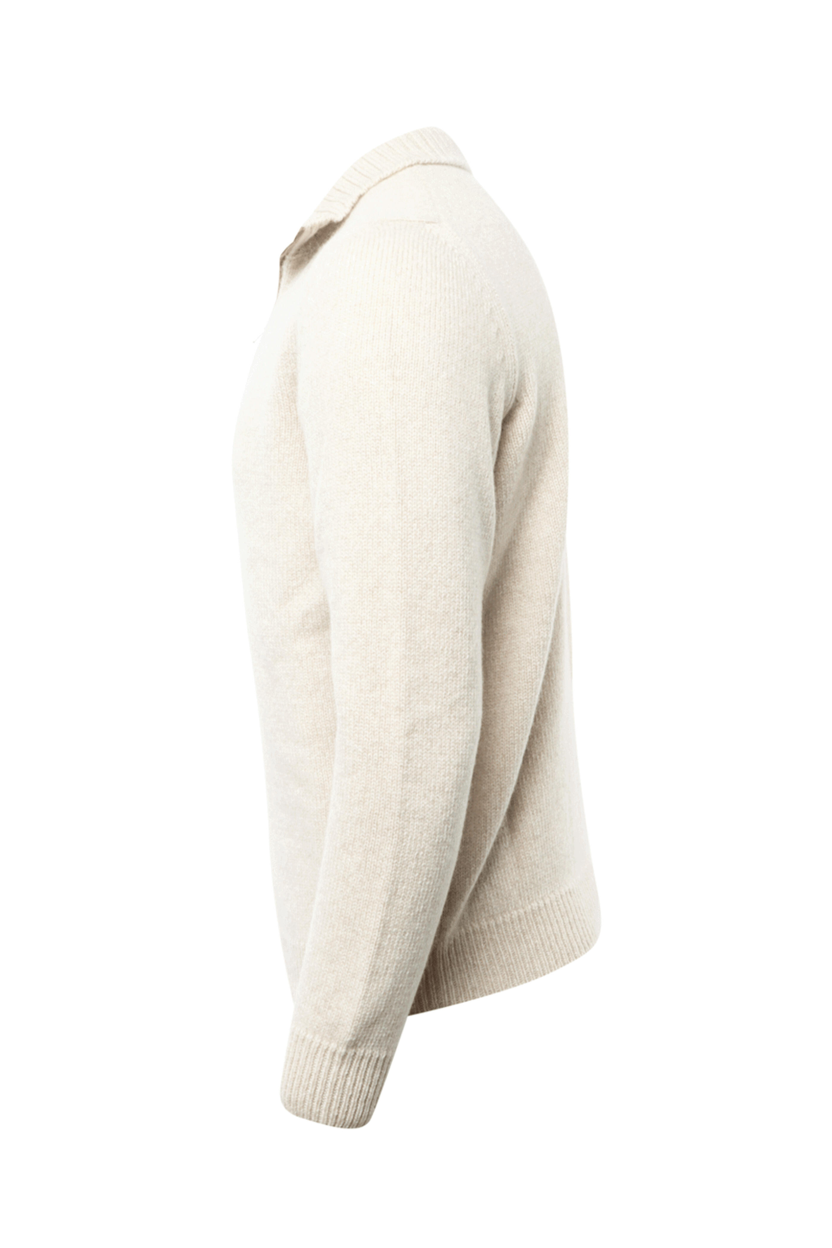 Fedeli - Beige Cashmere Quarter Zip Sweater
