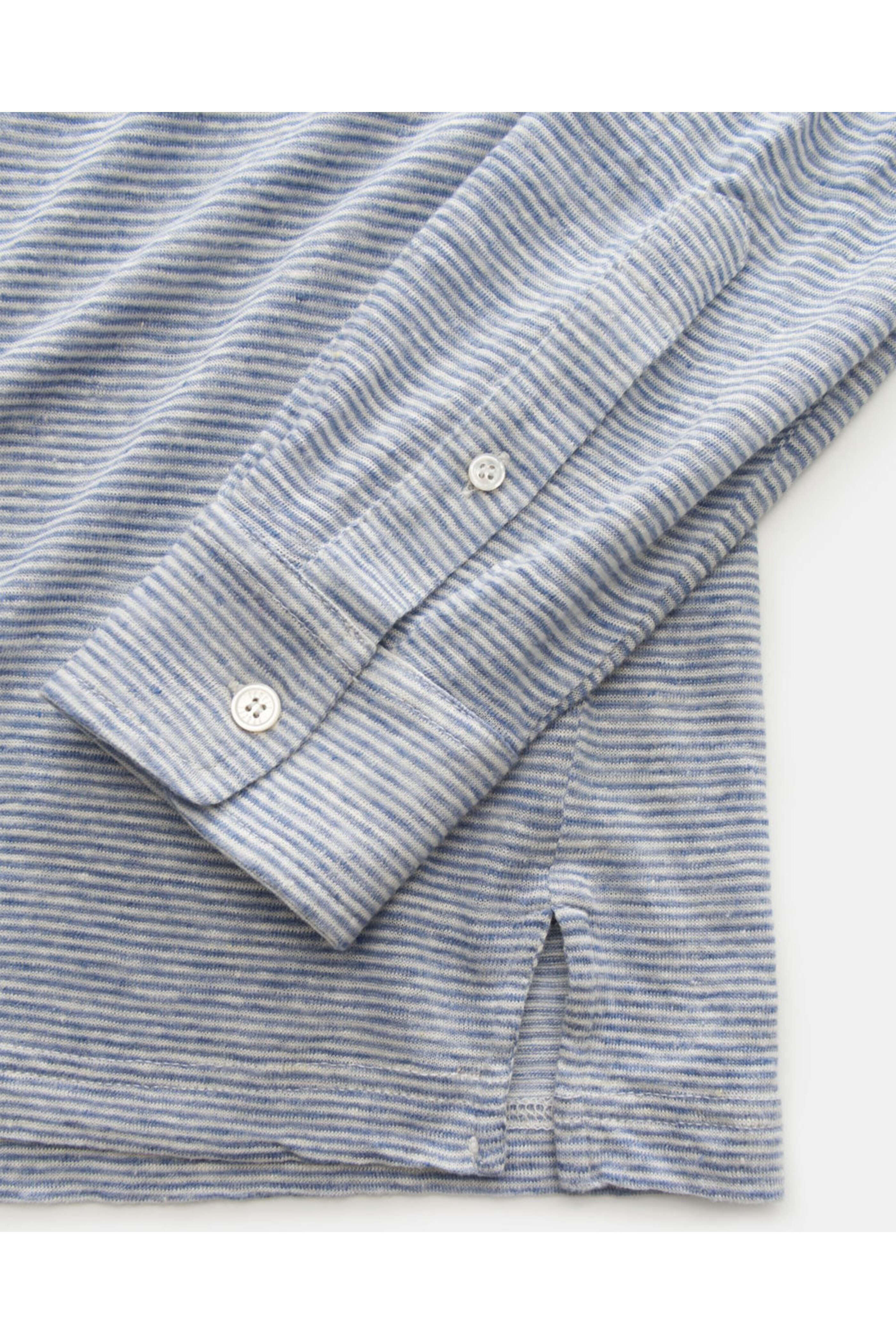 Fedeli - Light Blue Stripe Polo Shirt